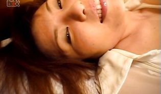 Attractive mature Shiori Kamiya strips to underware and gets roughly plowed