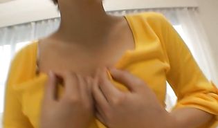 Cunning Meguru Kosaka with impressive tits receives an intensive pussy eating and plowing